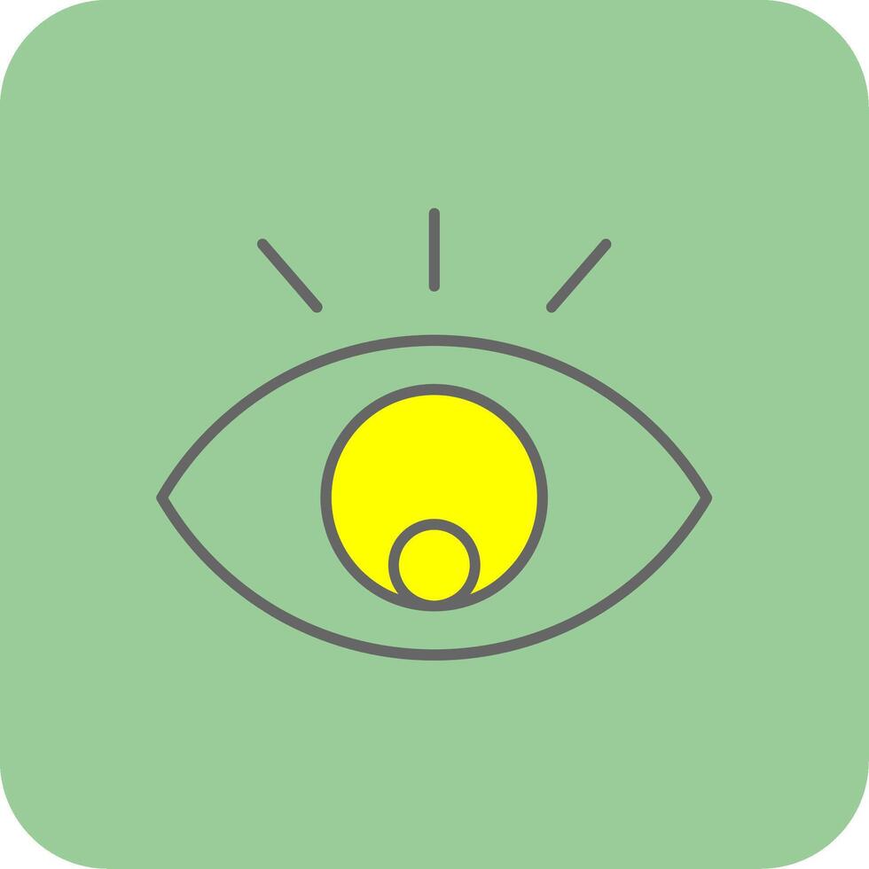 Eye Filled Yellow Icon vector