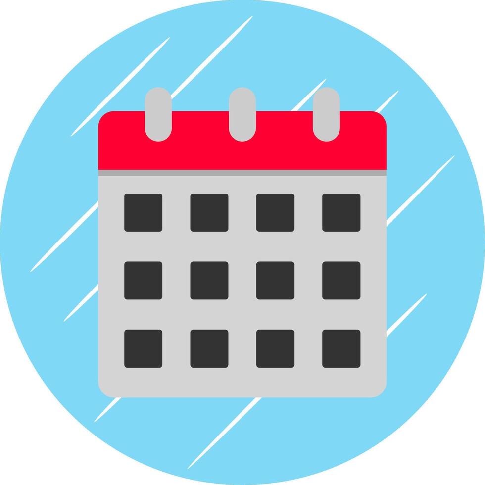 Calendar Flat Blue Circle Icon vector