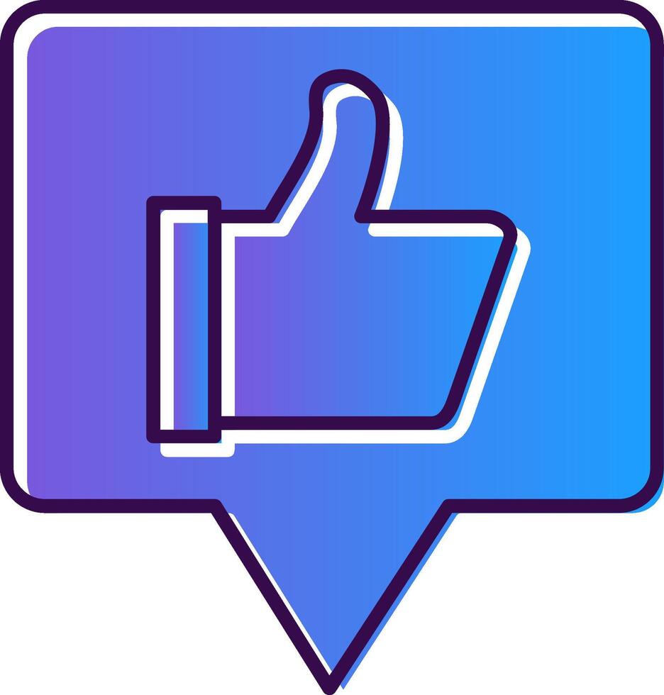 Satisfaction Gradient Filled Icon vector