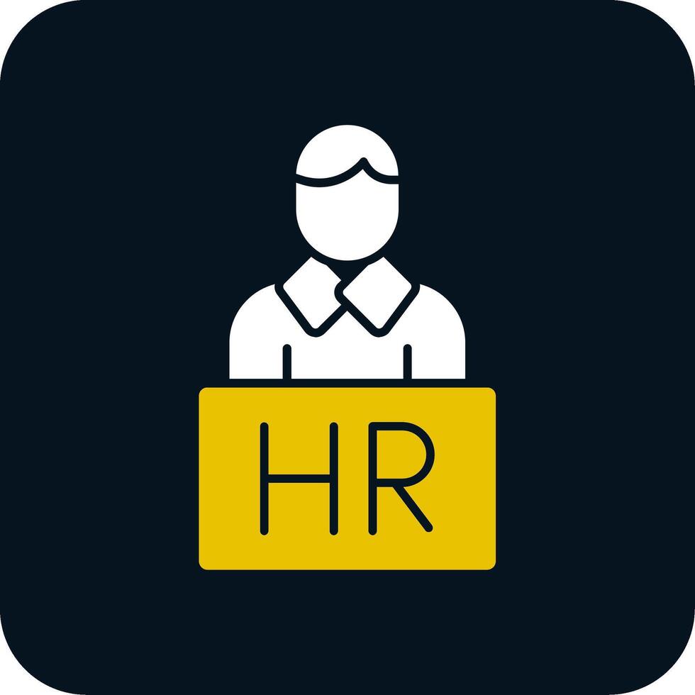 Human Resources Glyph Two Color Icon vector