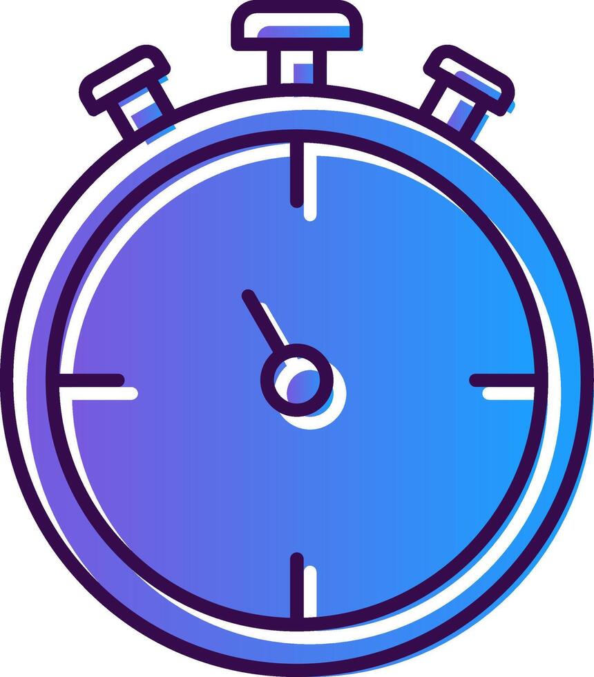 Stopwatch Gradient Filled Icon vector