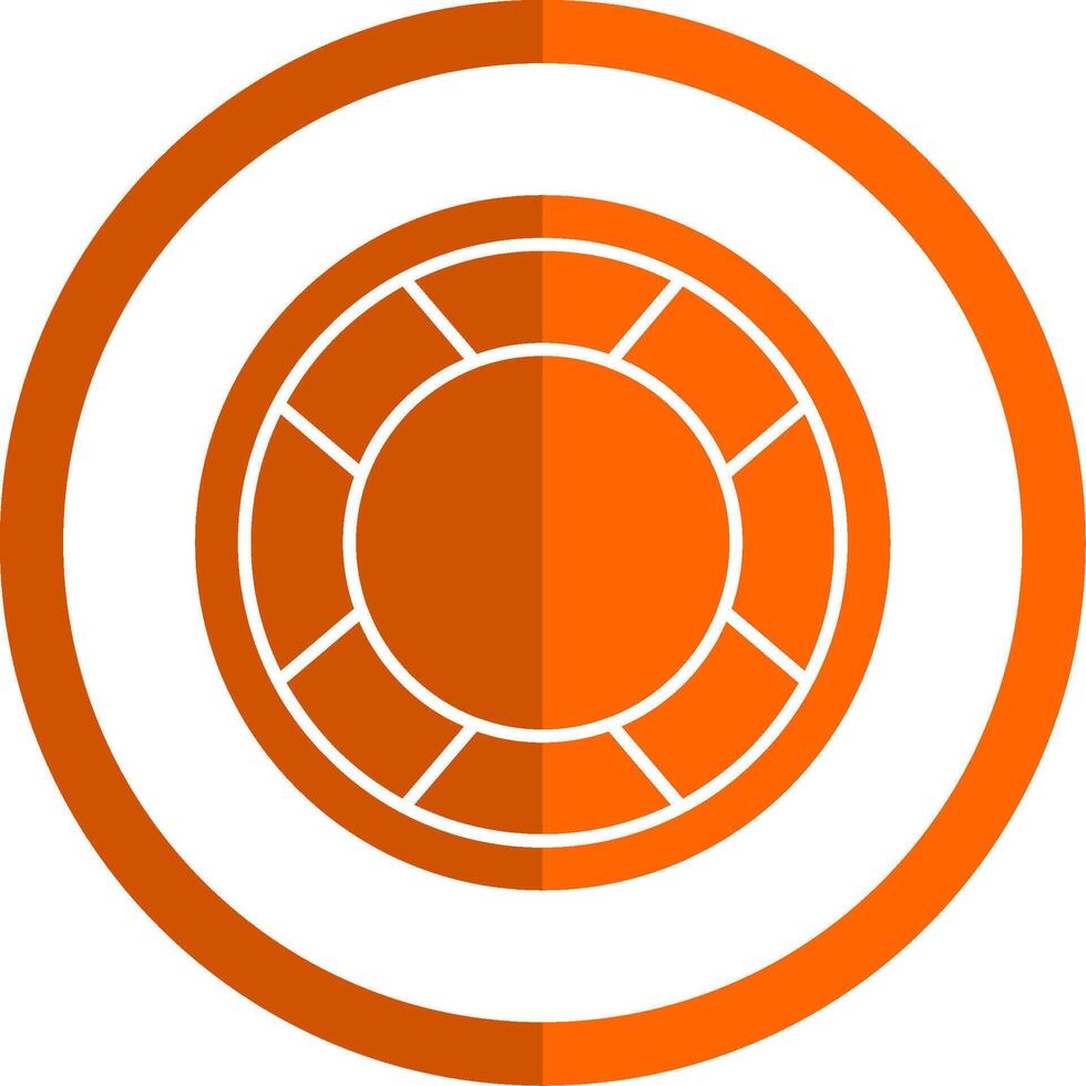 boya salvavidas glifo naranja circulo icono vector