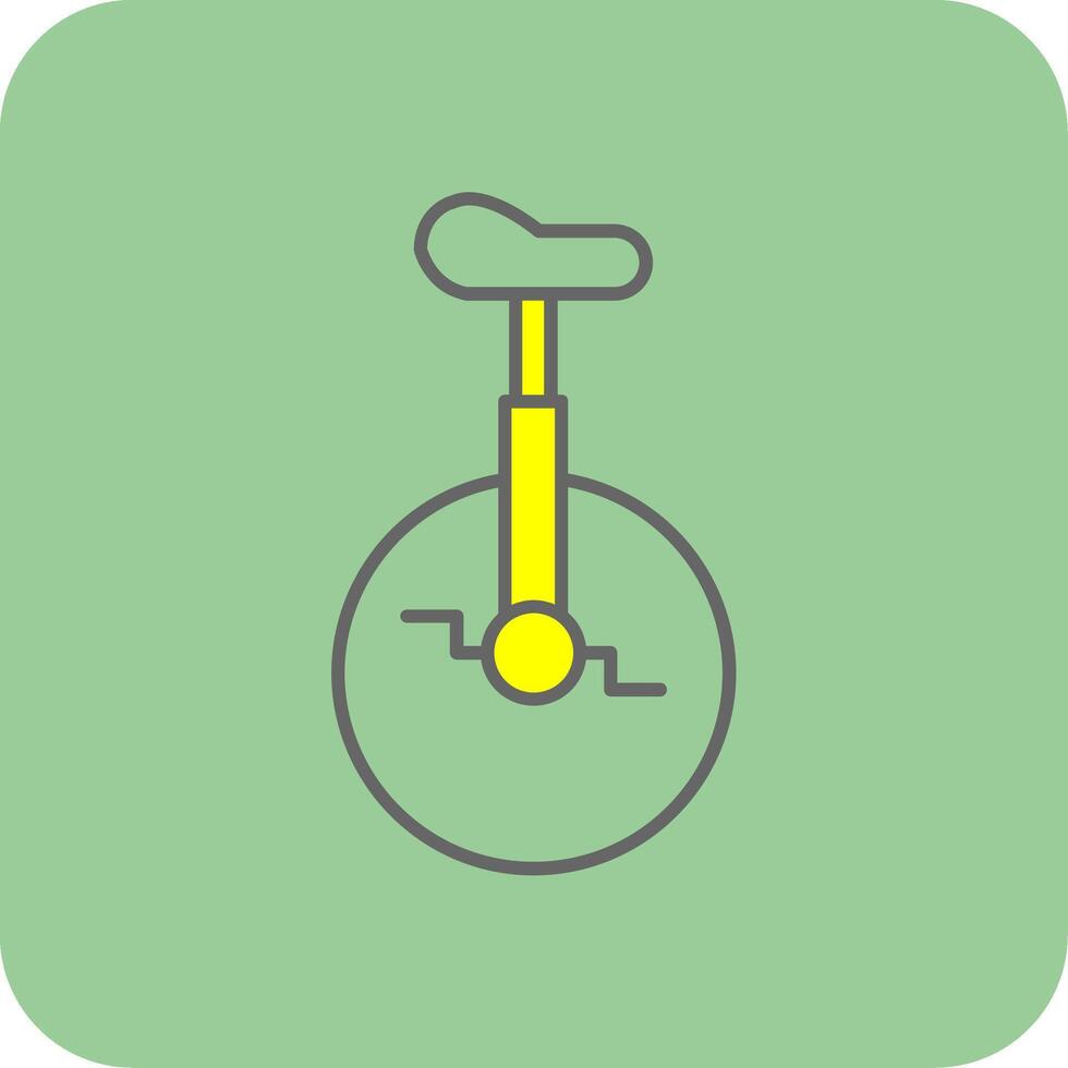 Monocycle Filled Yellow Icon vector