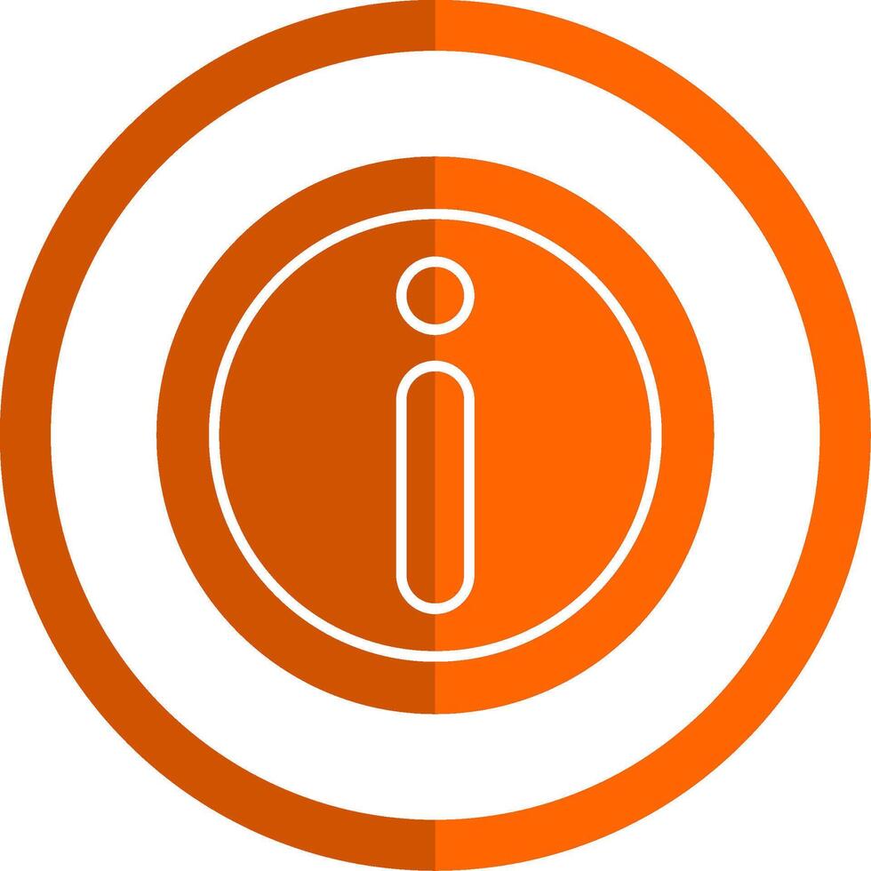 Information Glyph Orange Circle Icon vector