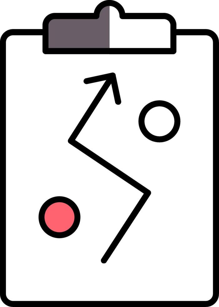 Strategy Filled Half Cut Icon vector
