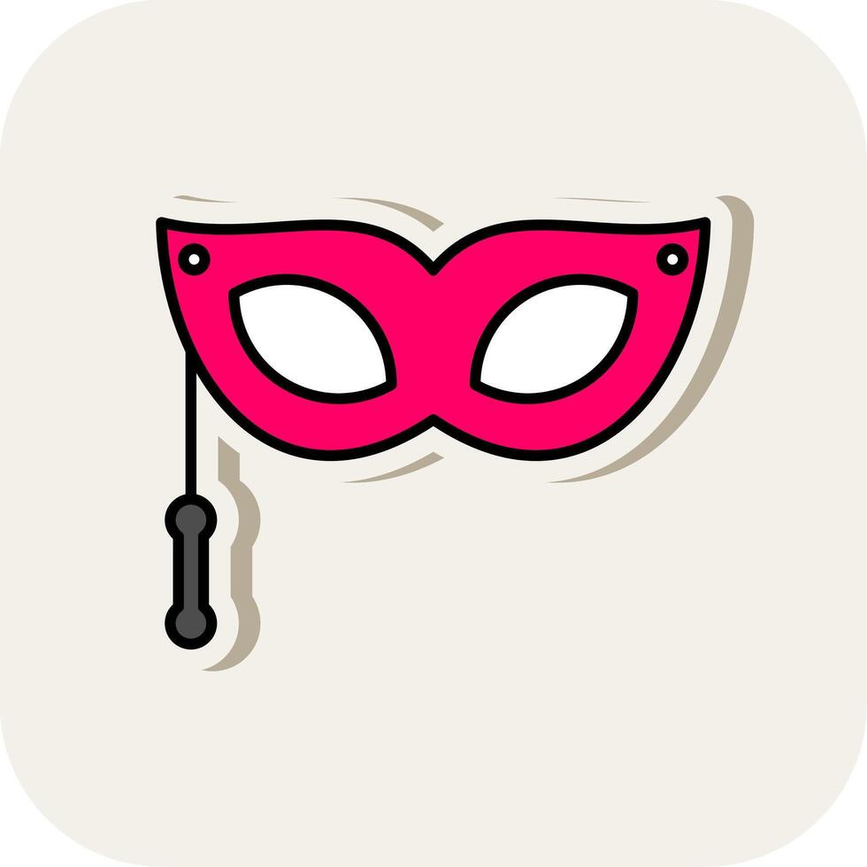 Eye Mask Line Filled White Shadow Icon vector