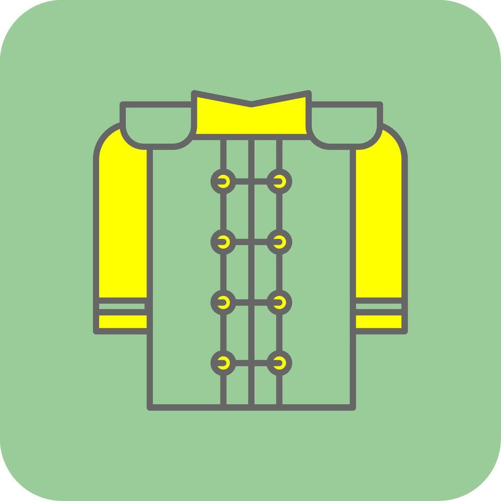 Marching Uniform Filled Yellow Icon vector