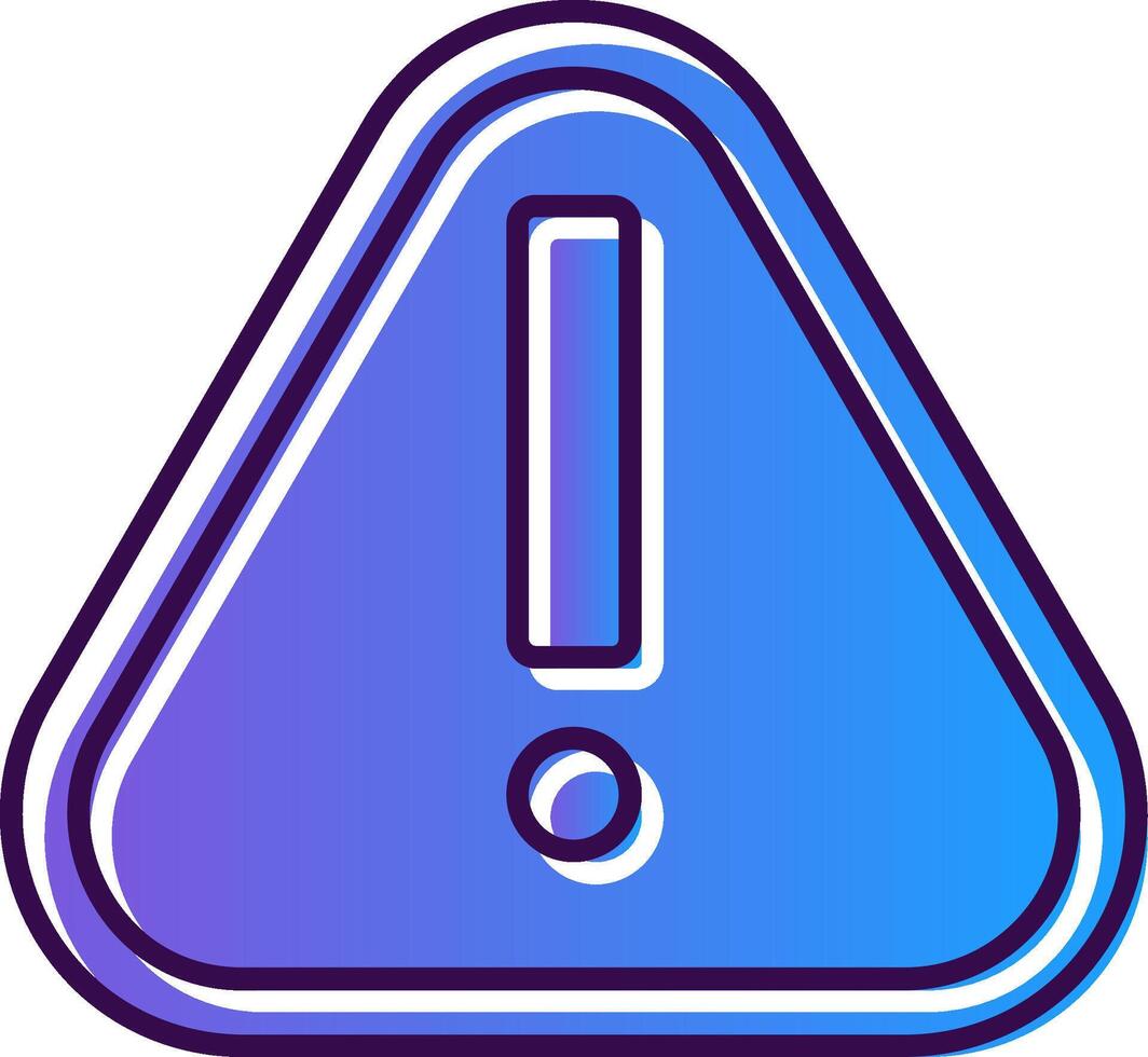 Alert Gradient Filled Icon vector