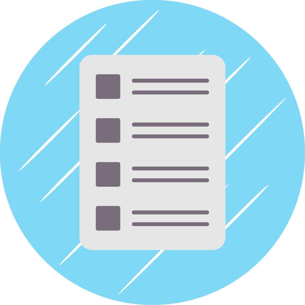 Task List Flat Blue Circle Icon vector