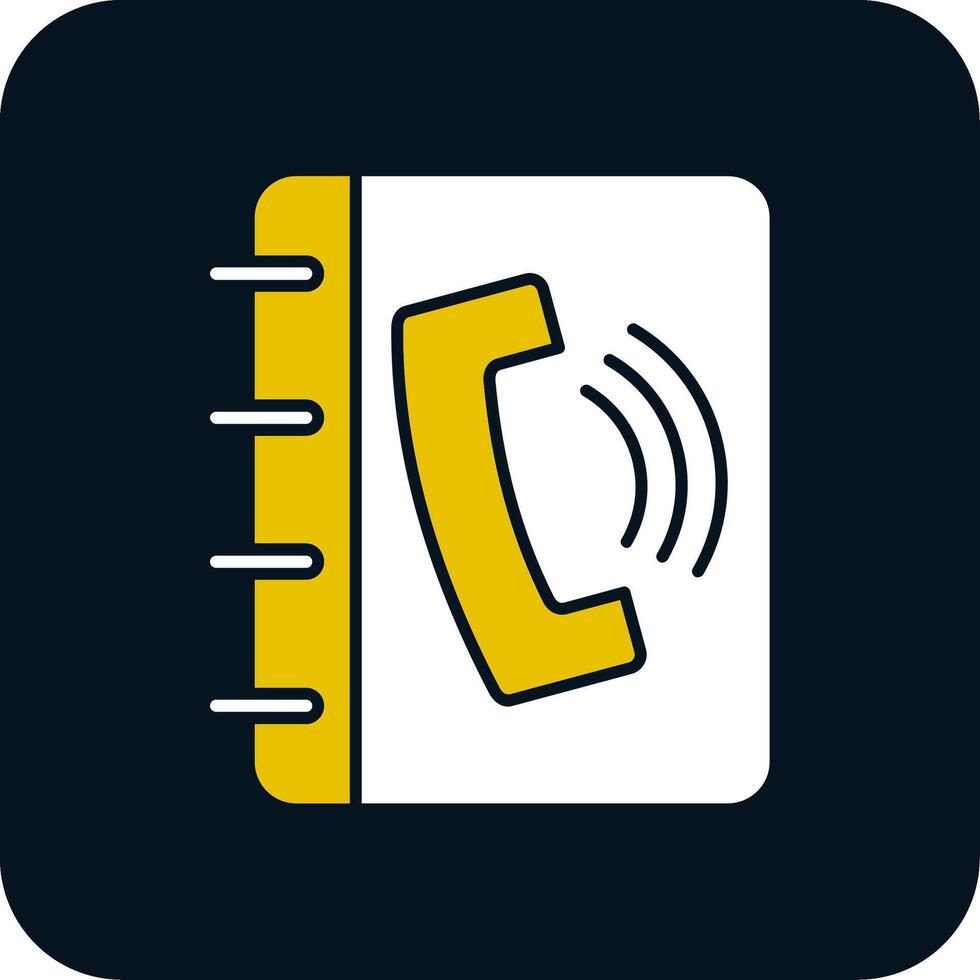 Phonebook Glyph Two Color Icon vector