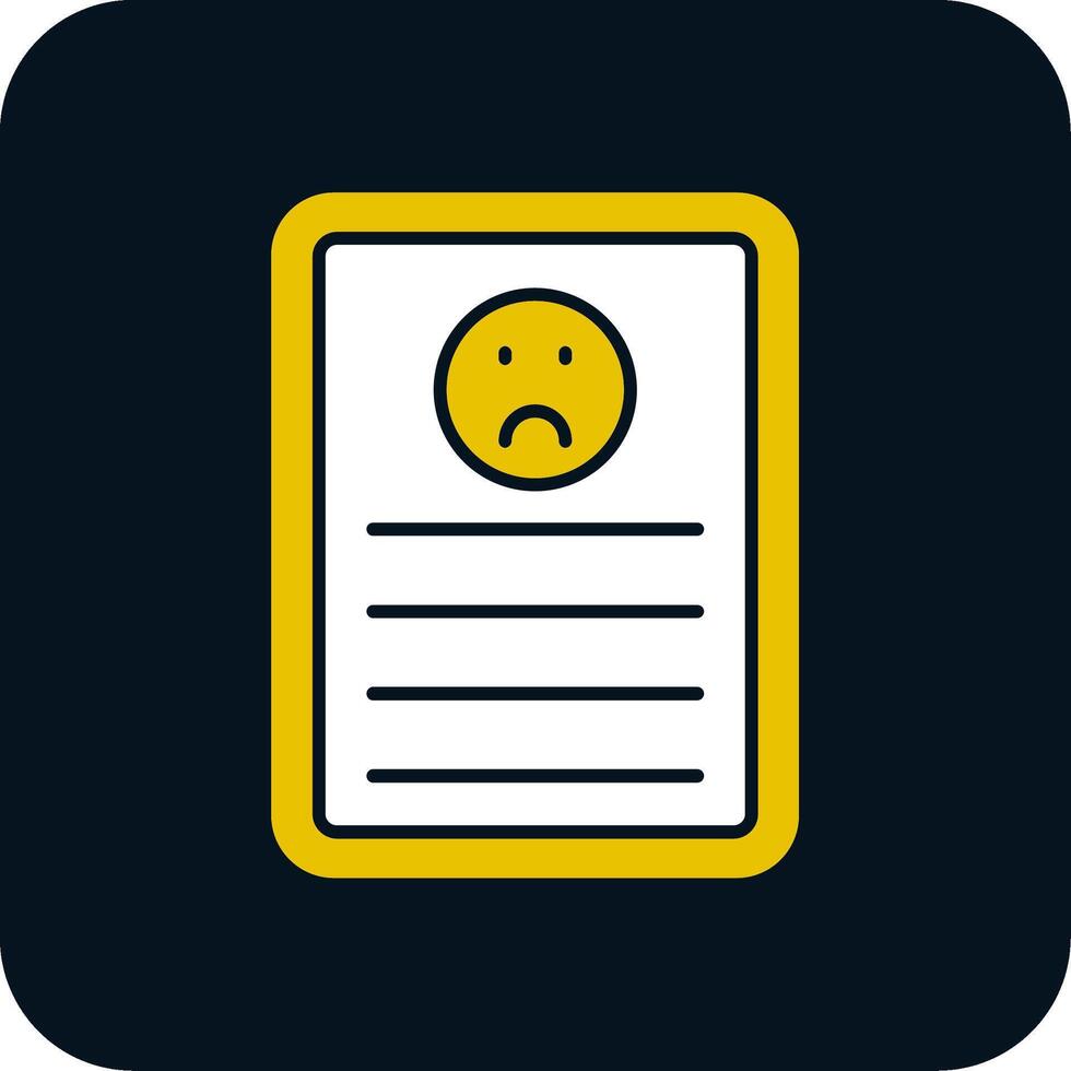 Complaint Glyph Two Color Icon vector