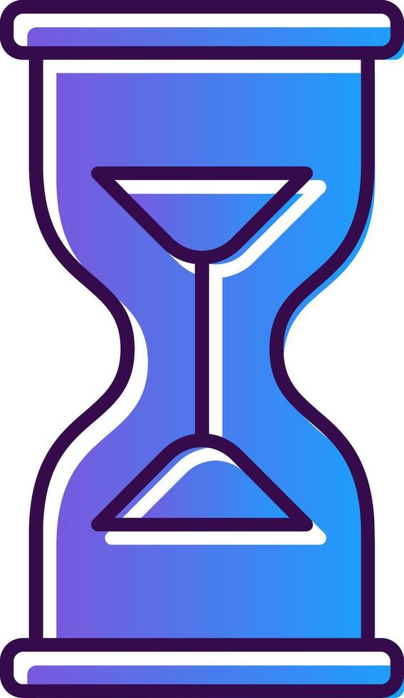 reloj de arena degradado lleno icono vector