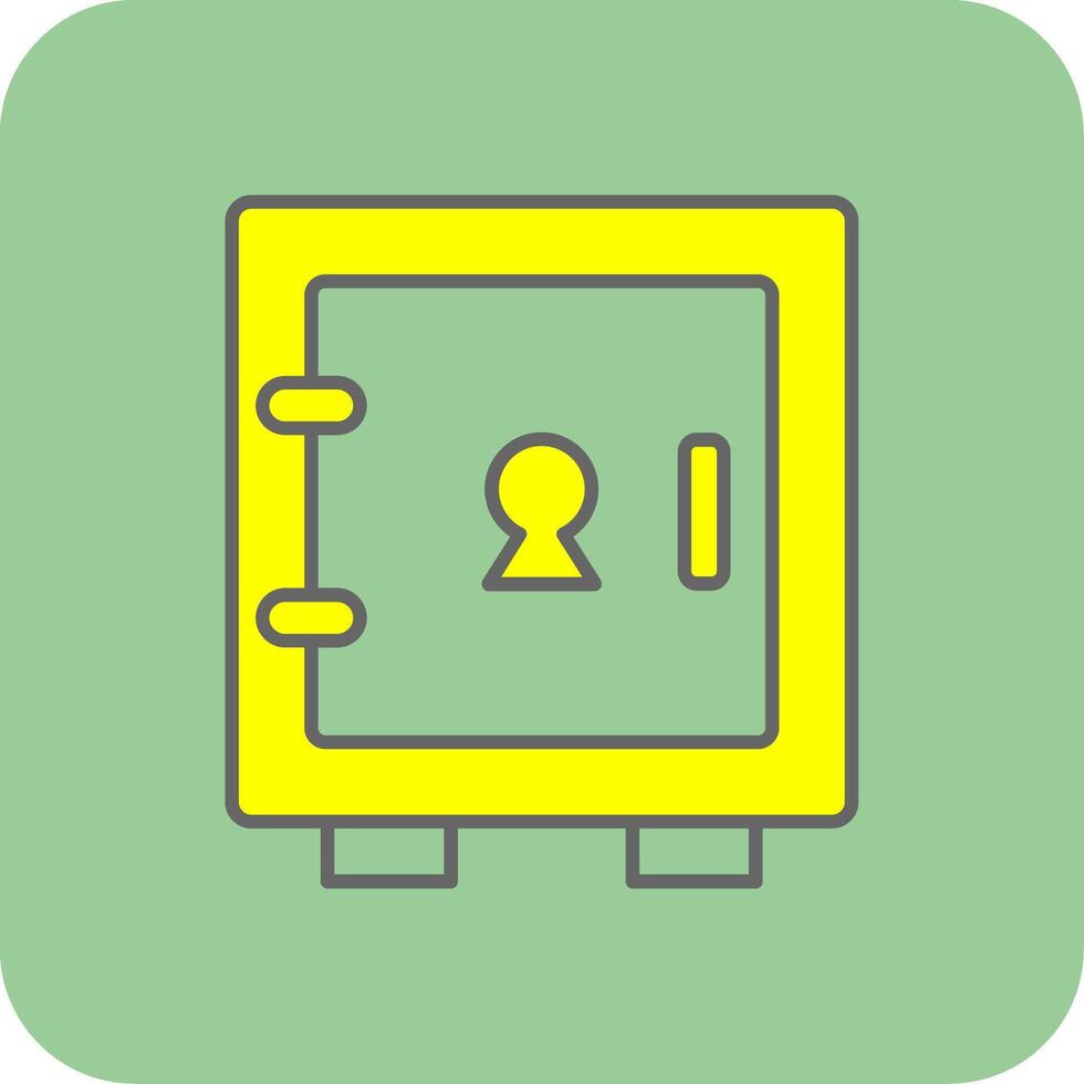 Locker Filled Yellow Icon vector