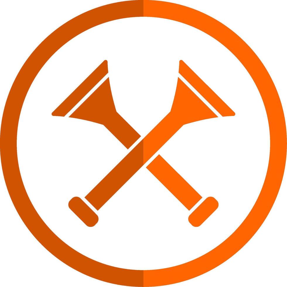 Vuvuzela Glyph Orange Circle Icon vector