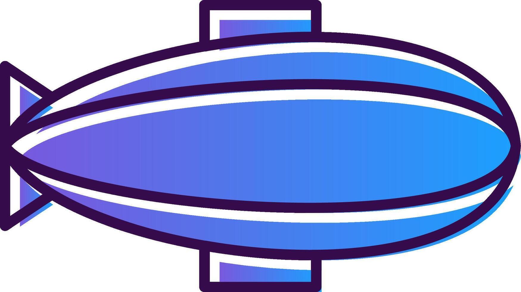 Zeppelin Gradient Filled Icon vector