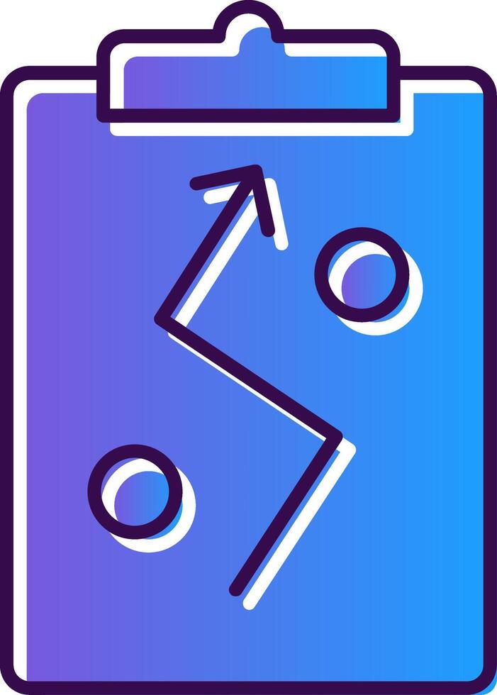 Strategy Gradient Filled Icon vector