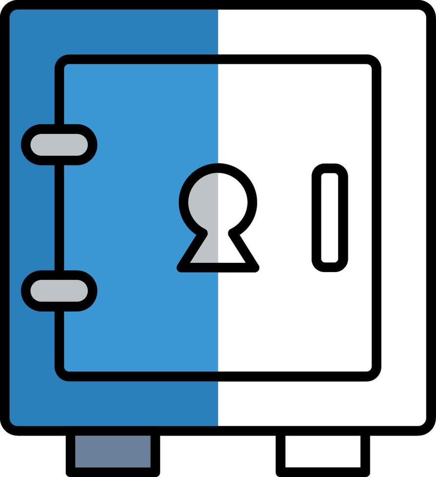 Locker Filled Half Cut Icon vector