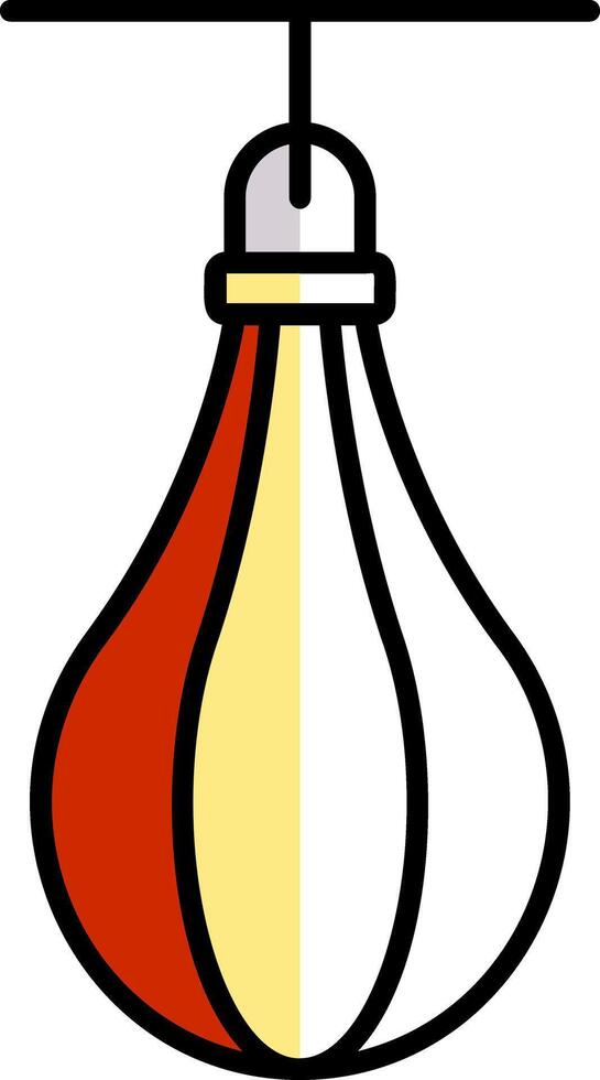 Speed Bag Filled Half Cut Icon vector