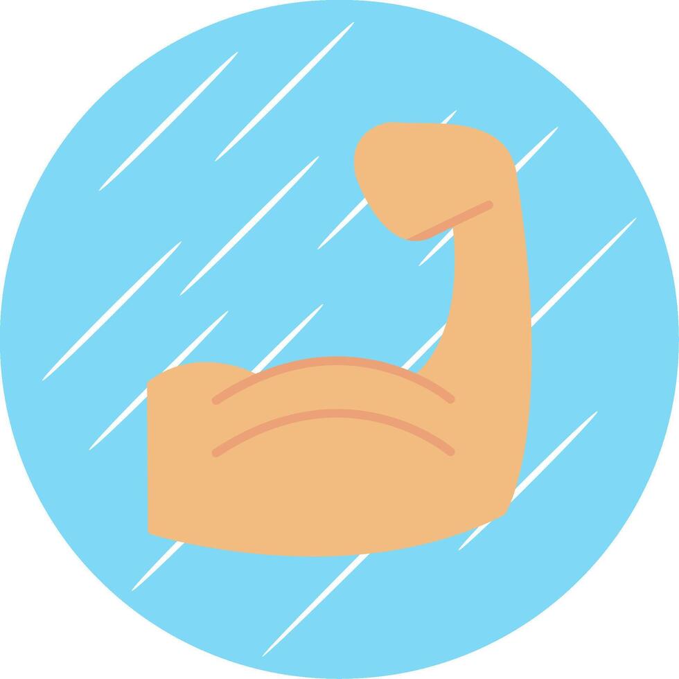 Muscle Flat Blue Circle Icon vector