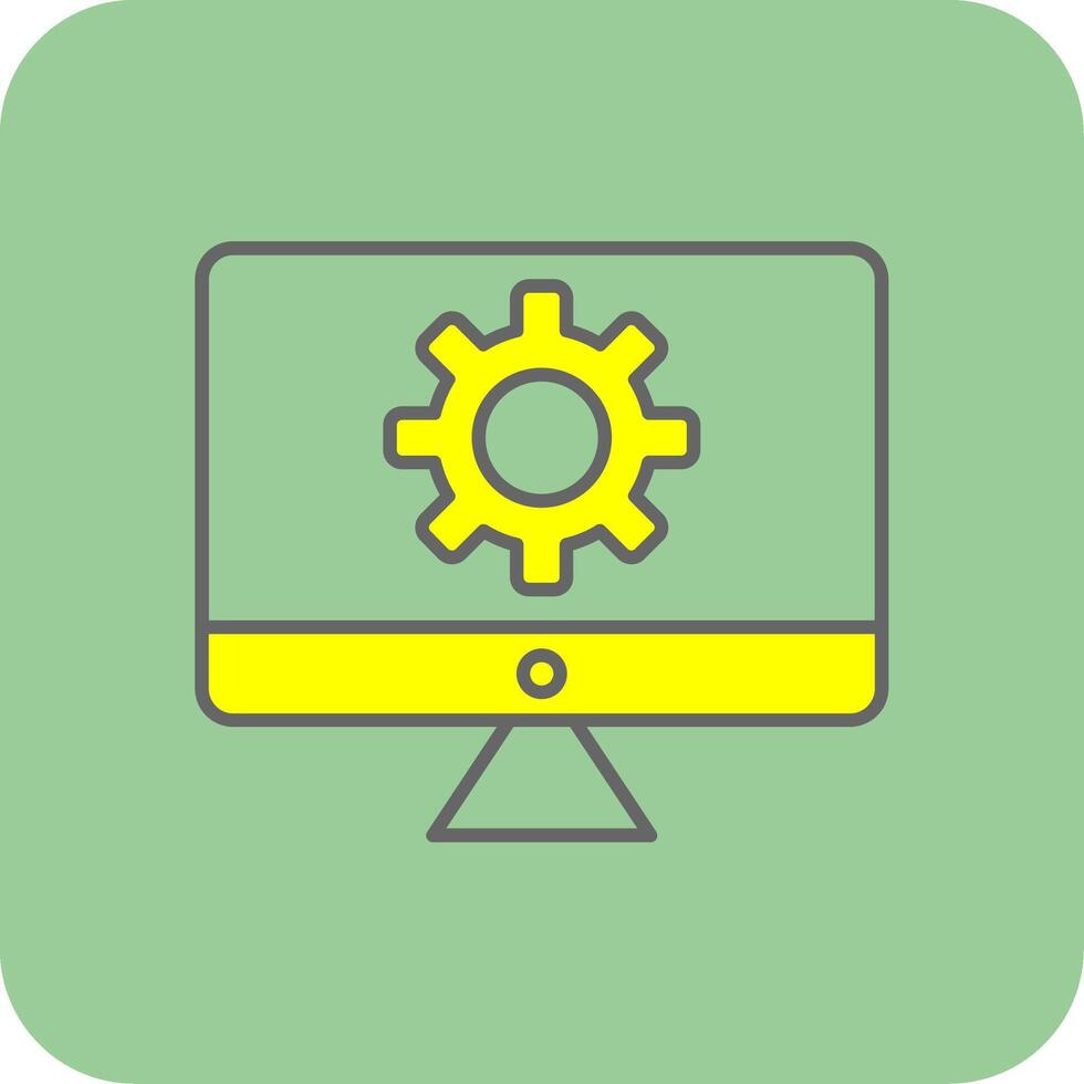 System Filled Yellow Icon vector