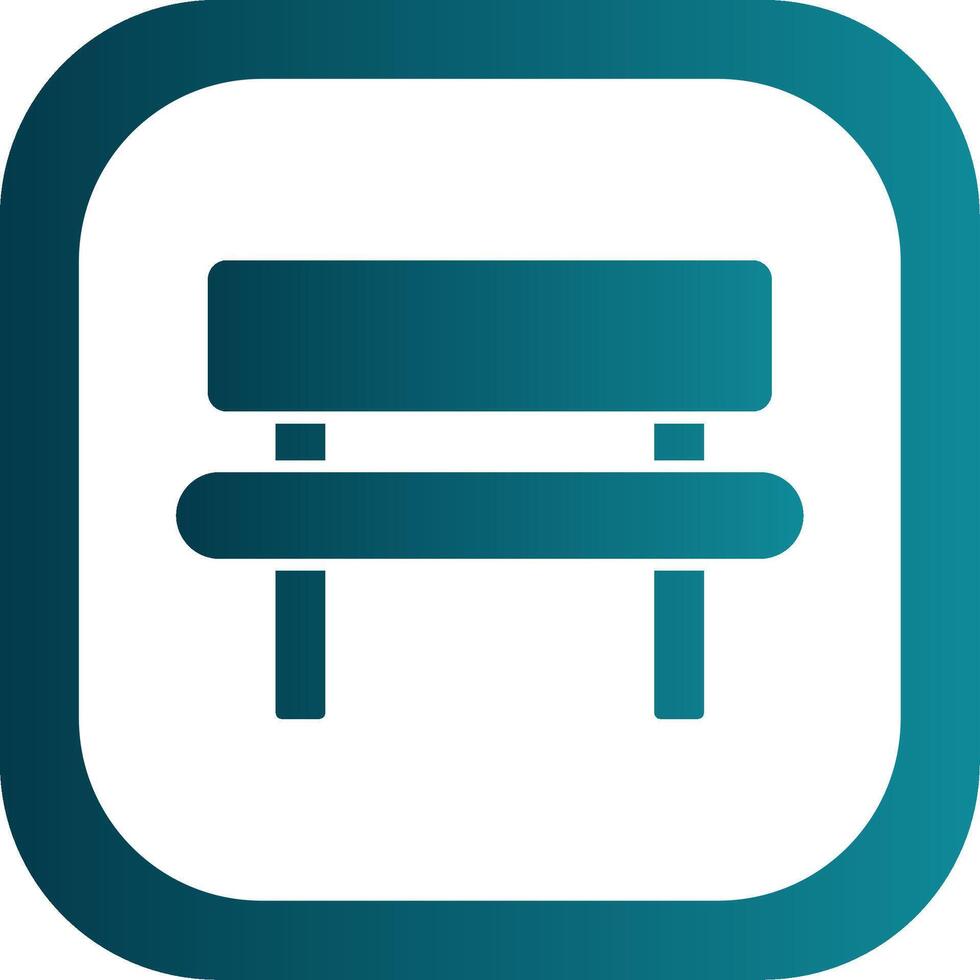 Bench Glyph Gradient Round Corner Icon vector