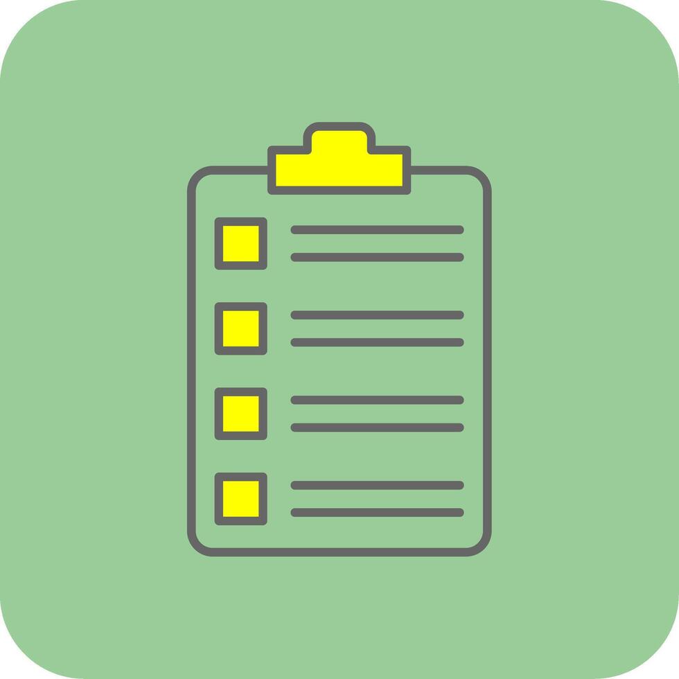 Tasks Filled Yellow Icon vector