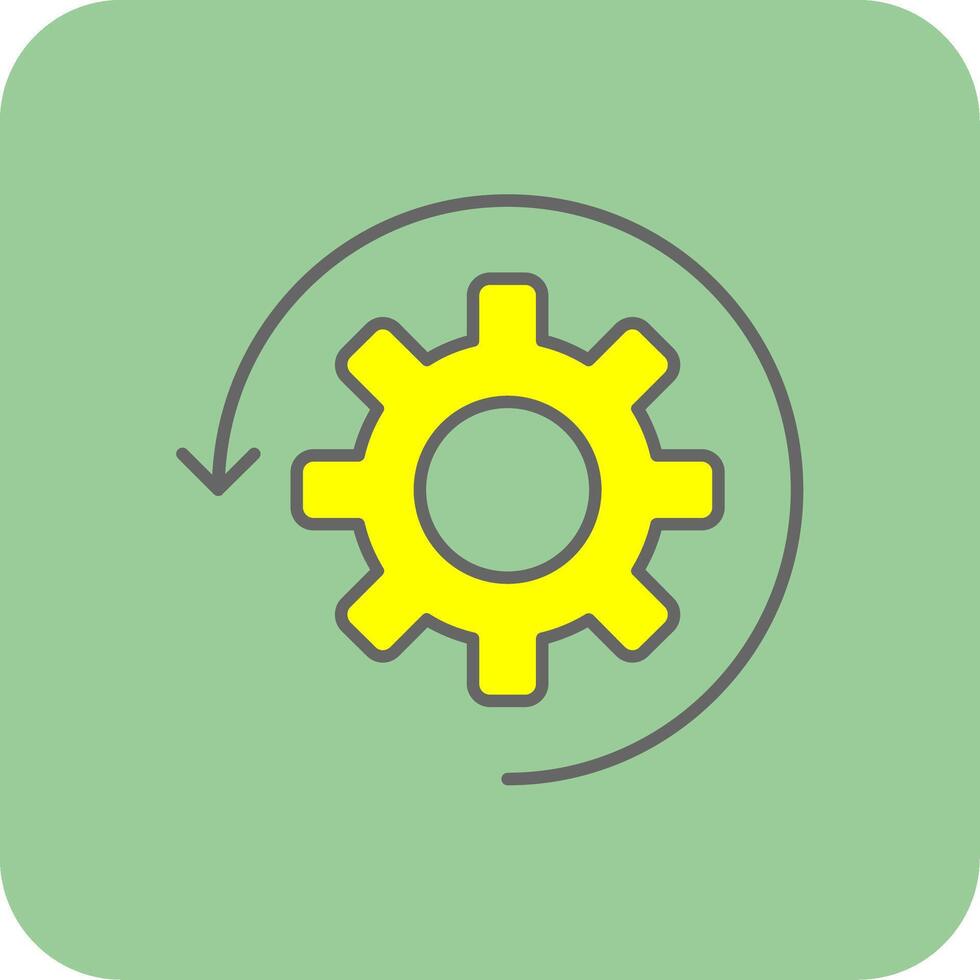 Automate Filled Yellow Icon vector