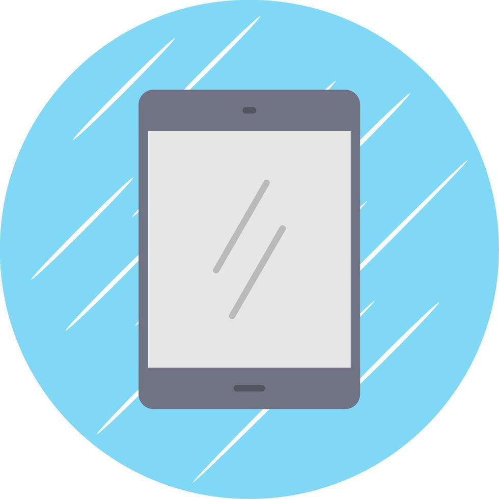 Mobile Flat Blue Circle Icon vector