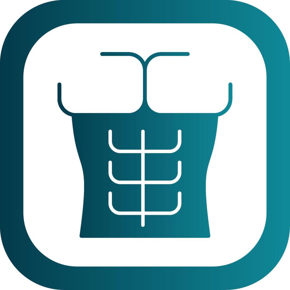 Six Pack Glyph Gradient Round Corner Icon vector