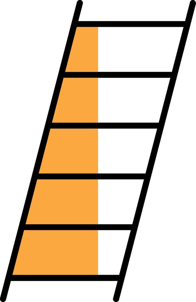 Ladder Filled Half Cut Icon vector