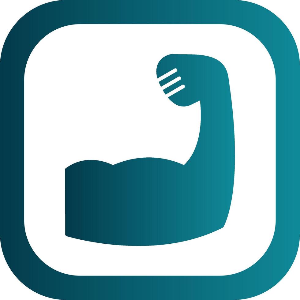 Brawn Glyph Gradient Round Corner Icon vector