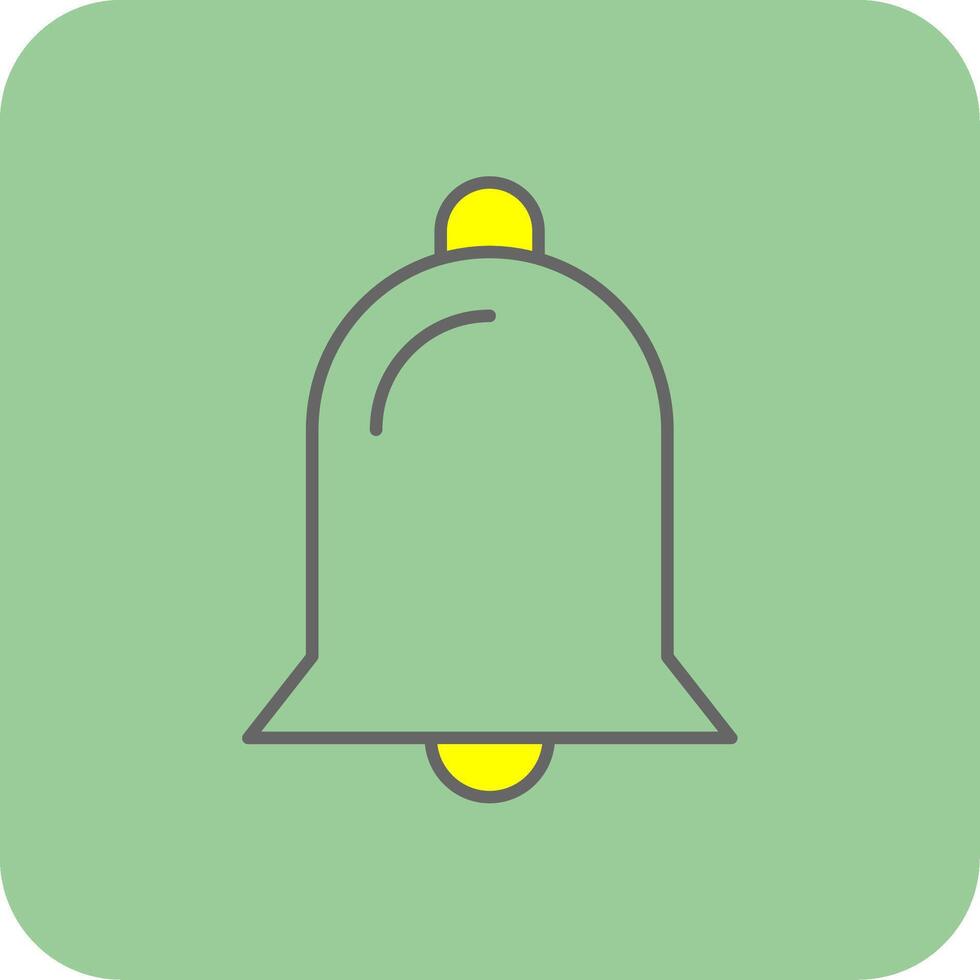 Bell Filled Yellow Icon vector