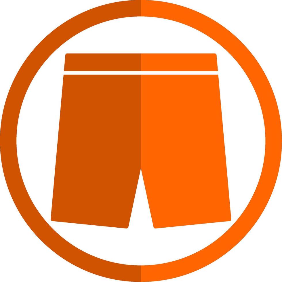 Shorts Glyph Orange Circle Icon vector