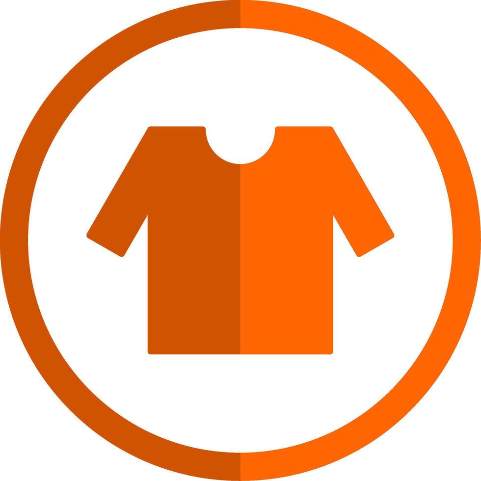 Shirt Glyph Orange Circle Icon vector