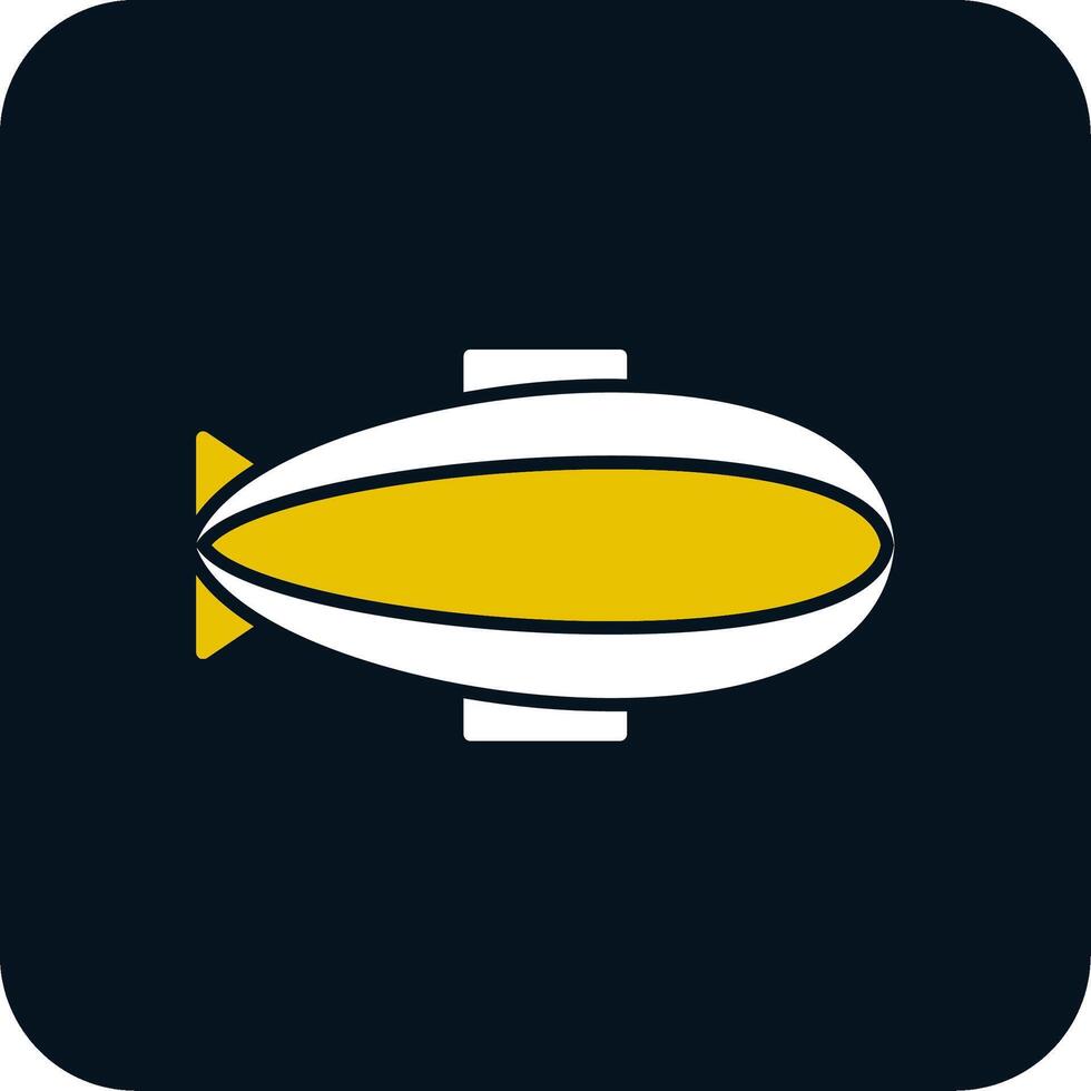 Zeppelin Glyph Two Color Icon vector