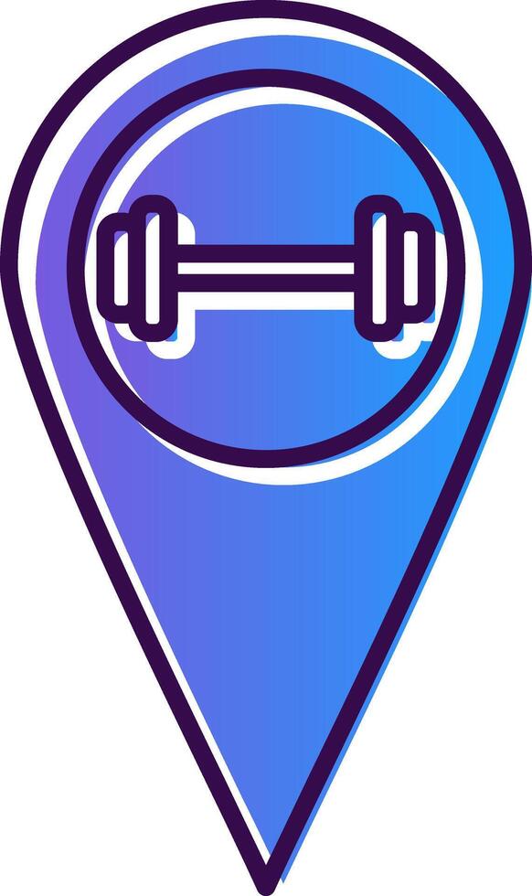 Gym Location Gradient Filled Icon vector