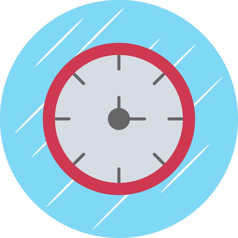 reloj plano azul circulo icono vector