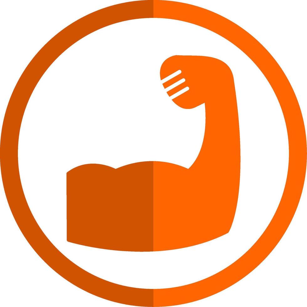 Brawn Glyph Orange Circle Icon vector