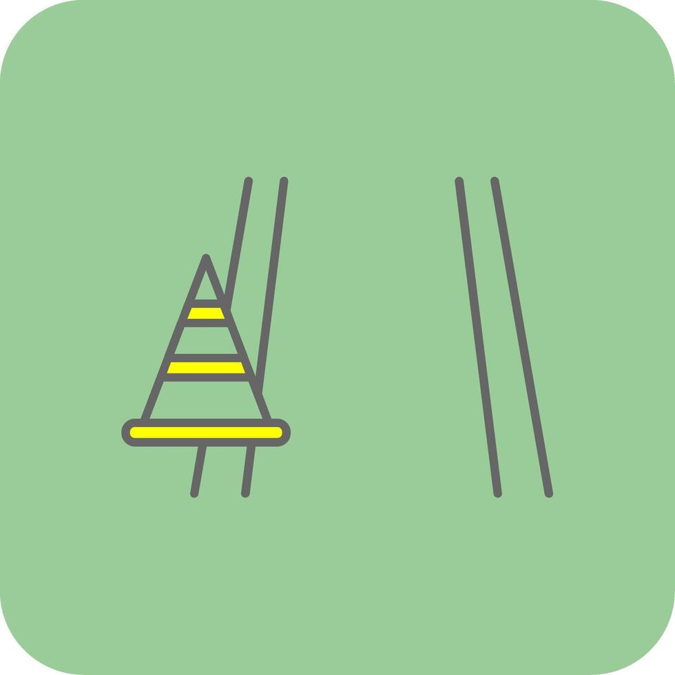 Cone Filled Yellow Icon vector