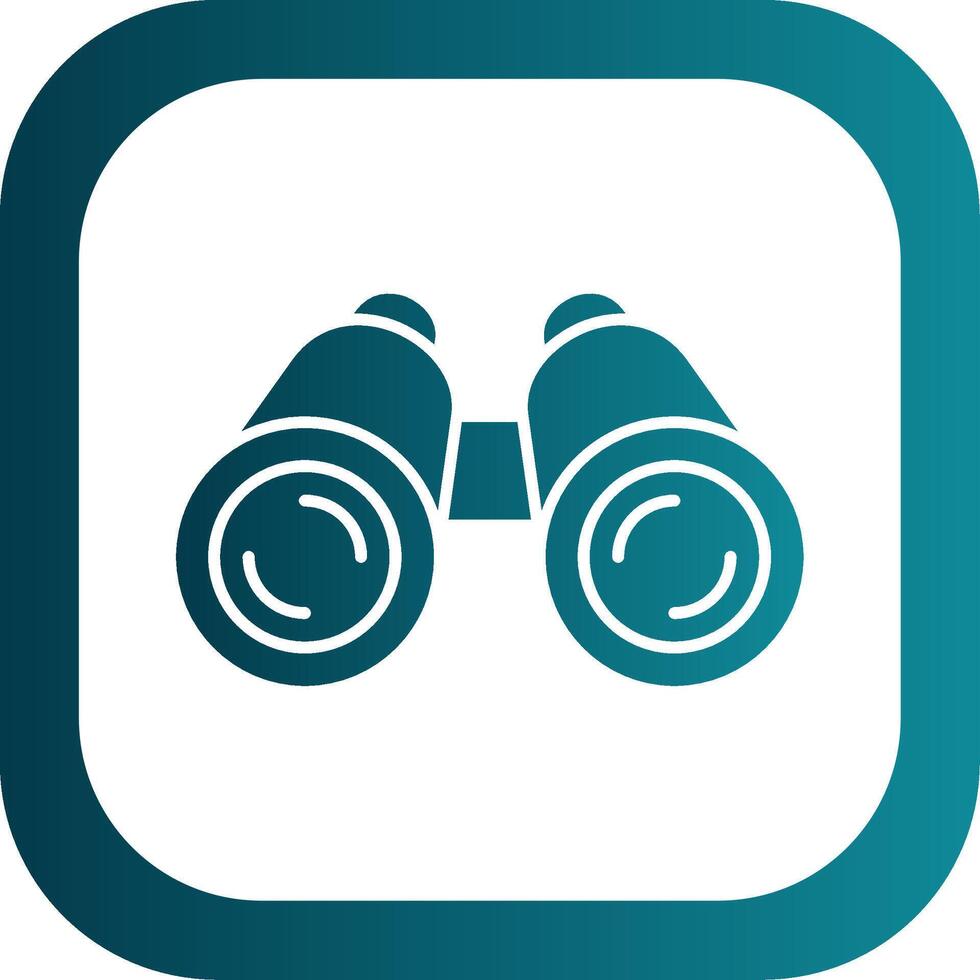 Binoculars Glyph Gradient Round Corner Icon vector