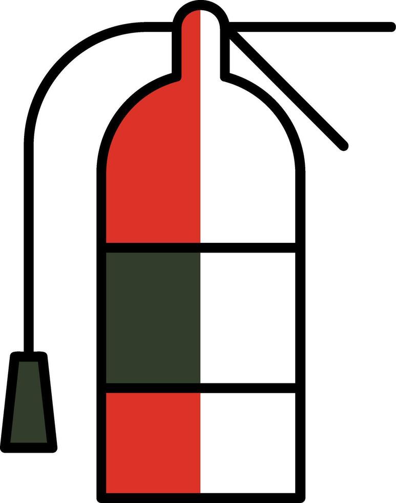 Extinguisher Filled Half Cut Icon vector