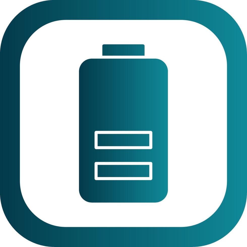 Battery Glyph Gradient Round Corner Icon vector