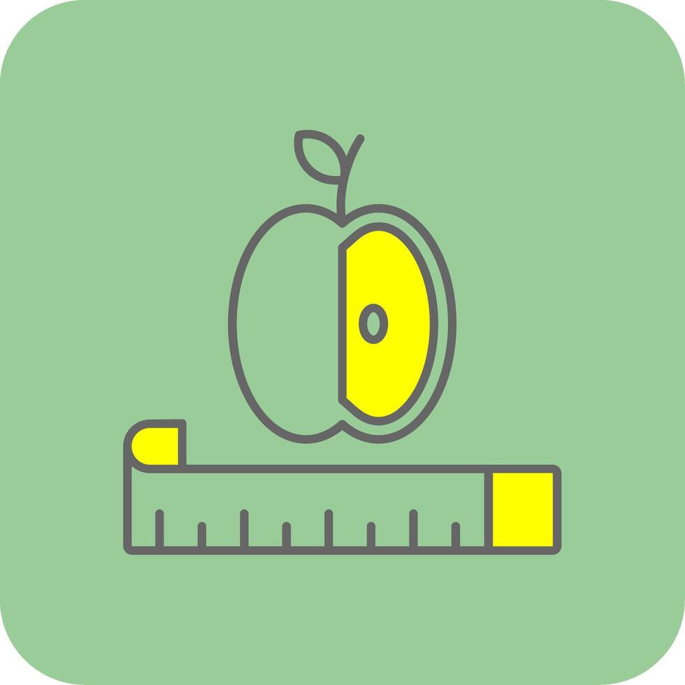 Diet Filled Yellow Icon vector