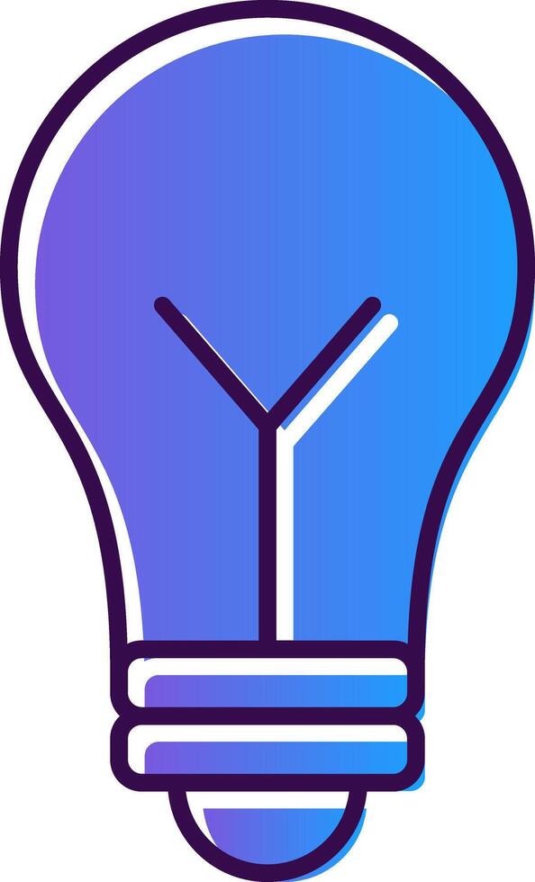 Bulb Gradient Filled Icon vector
