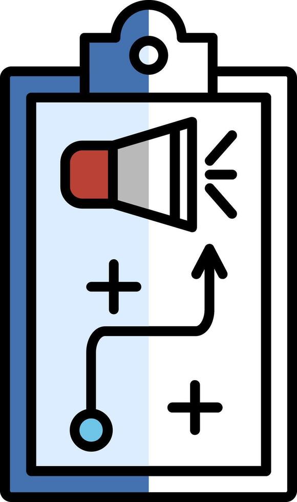 Strategy Filled Half Cut Icon vector