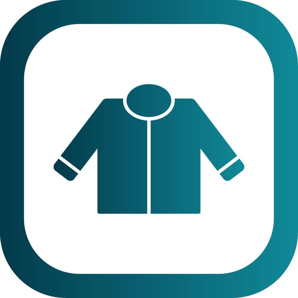 Driver Jacket Glyph Gradient Round Corner Icon vector