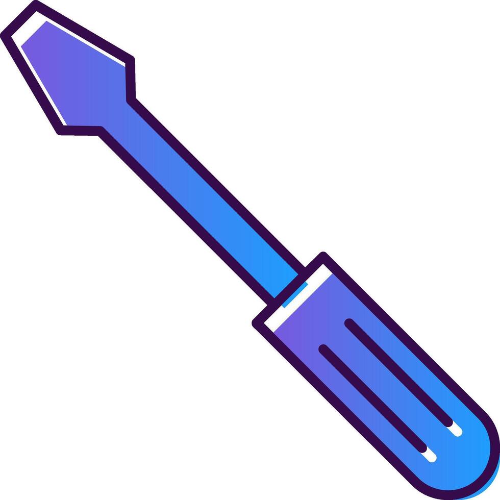 Screwdriver Gradient Filled Icon vector
