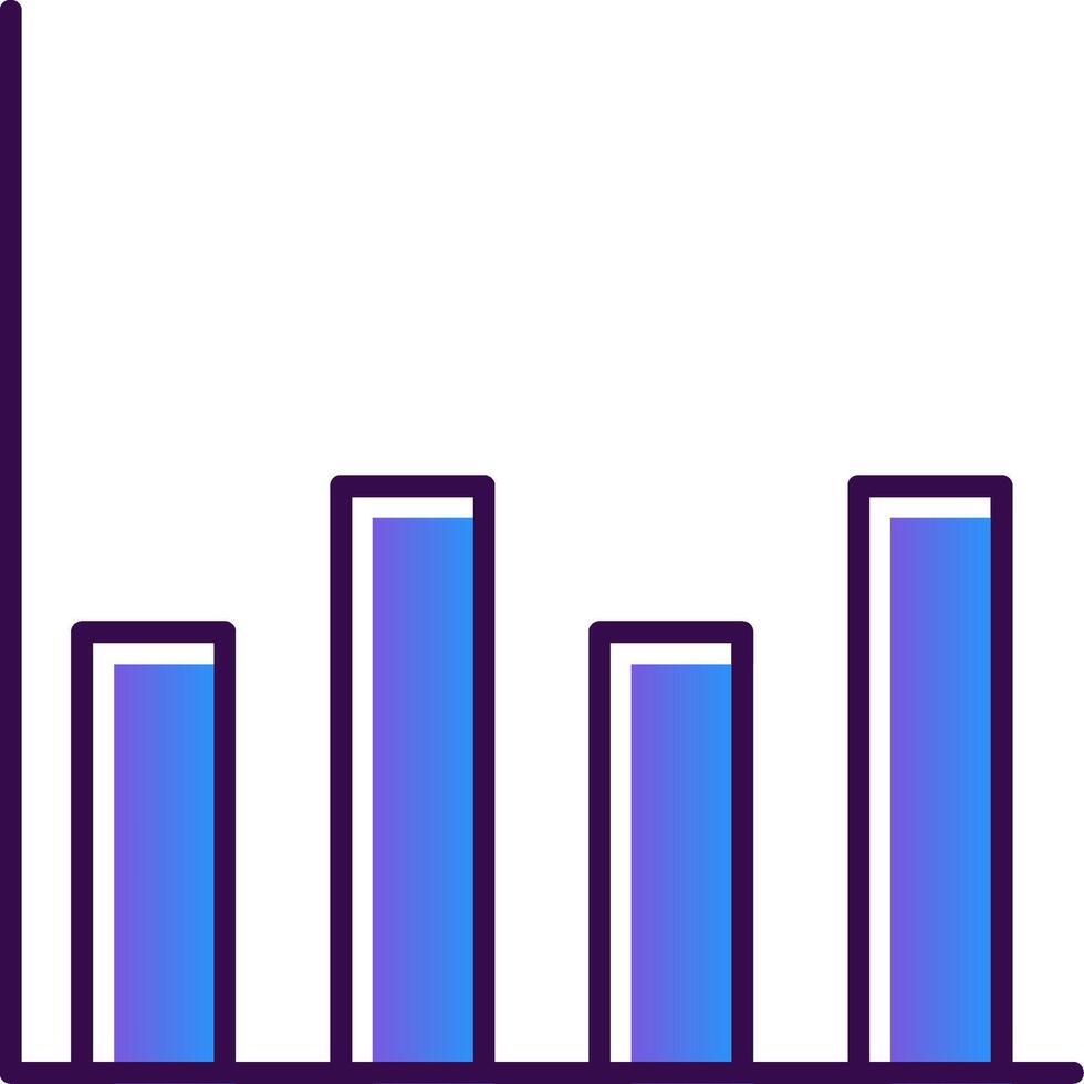 Diagram Gradient Filled Icon vector