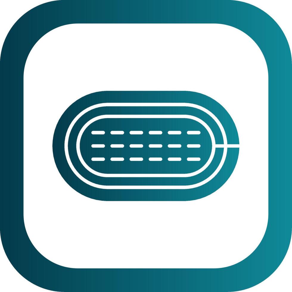Running Track Glyph Gradient Round Corner Icon vector