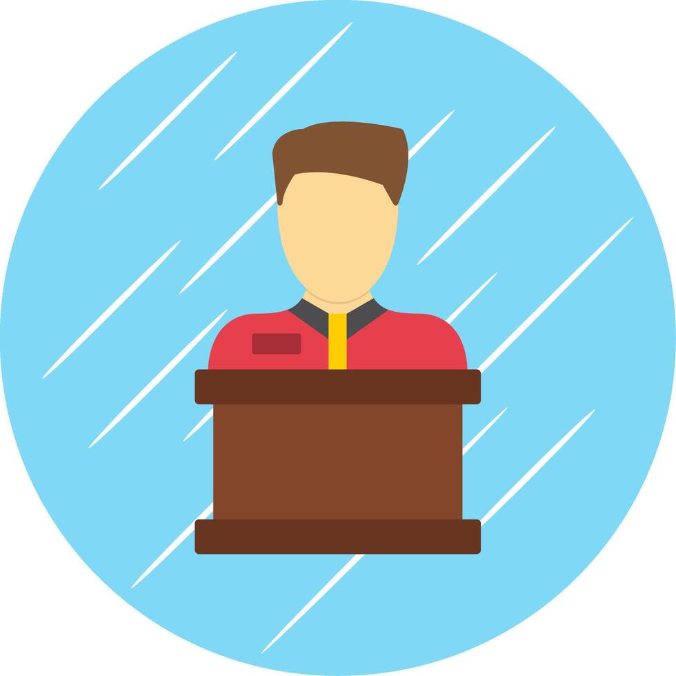 Reception Flat Blue Circle Icon vector